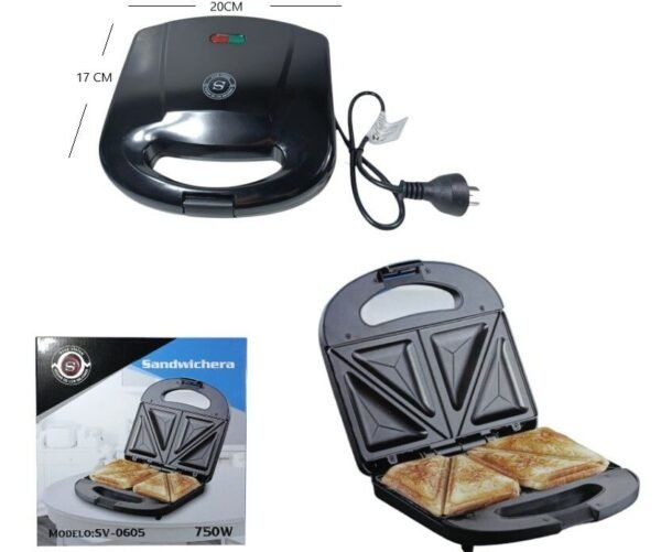 SANDWICHERA ANTIADHERENTE TRIANGULOS 750W STAR VISION