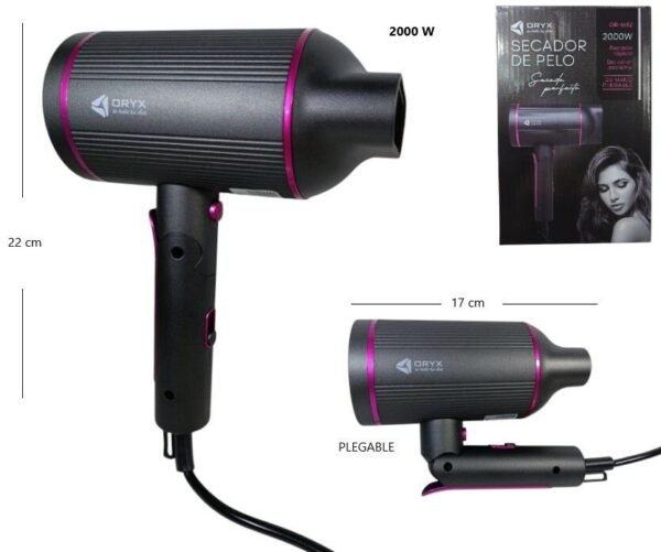 SECADOR DE PELO ORYX 2000W