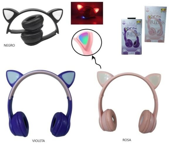 AURICULAR VINCHA GATITO BLUETOOTH MZ47