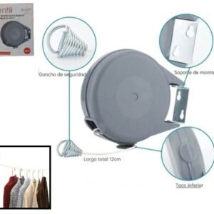 TENDER DE ROPA PARA PARED EXTENSIBLE 12M